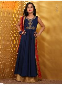 NF149 Girls Banglori Silk Anarkali Suit