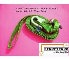 5 Metre Green Ton Tow Rope