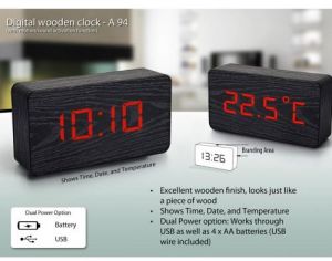 A-94 Digital wooden Clock