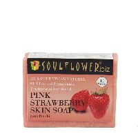 Soulflower Pink Strawberry Skin Soap
