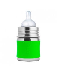 Green Sleeve Stainless Steel Feeding Bottle