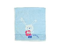 Sky Blue Rabbit Print Baby Hand Towel