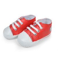 Red White Baby Soft Canvas Shoes