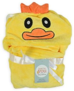 Very Soft Baby Hooded Blanket (Duck) - Yellow