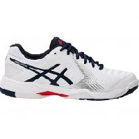 White Blue Silver Asics Gel-Game 6 Tennis Shoes