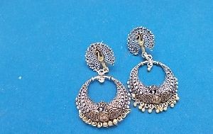 dual tone german silver earrings