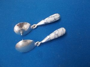 German Silver Imitation Gemstone earrings