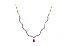 Beautiful Ruby Diamond Necklace