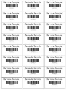 Printed Barcode Stickers