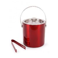 Stainless Steel Double Wall Insulated Red Ice Bucket