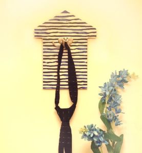 Blue Black Printed wall hook