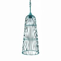 Cage Hanging Light: Antique Turquoise