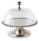 Cake Plate With Lid-Silver