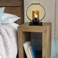 Circular Glass Table Lamp