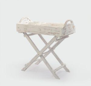 Foldable Bar Tray: Antique White