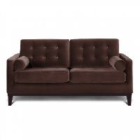 Henrietta Two Seater Sofa: Pecan Brown