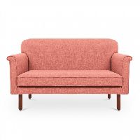 In Vogue 2 Seater Sofa: Peach, Fabric
