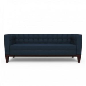 Lara 3 Seater Sofa: Burnt Blue, Fabric