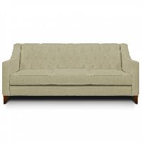 Long Harriet 3 Seater Sofa: White Sand, Fabric