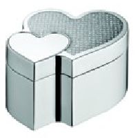 Silver Jewellery Box (Heart Shape)