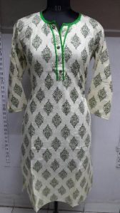 Off white Printed Kurti