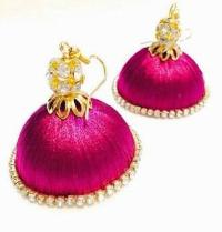 Silk Pink Jhumka