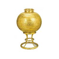 Brass Matka Planter with Stand