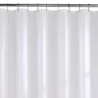 Jacquard Plain White Eyelets Shower Curtain