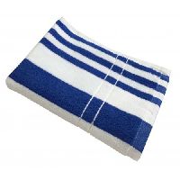 Lushomes Ultra-Silky stripe Finish Blue hospitality Big towel