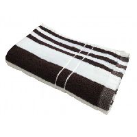 Lushomes Ultra-Silky stripe Finish Brown hospitality Big towel
