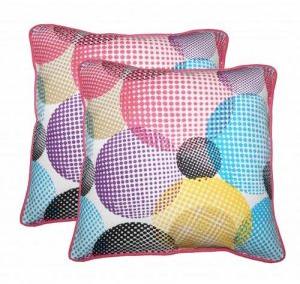 Lushomes Circles Printed Cotton Cushion Covers