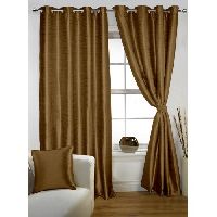 Lushomes 8 Eyelets Doors Coffee Twinkle Star Blackout Lining Curtain
