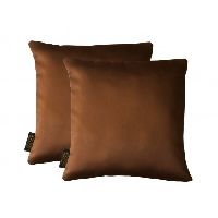 Lushomes Artistic Stitch Dark Brown Blackout Cushion Cover