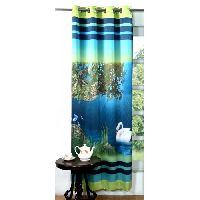 Lushomes Digitally Printed Dove Polyester Blackout Doors Curtains