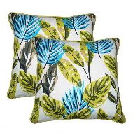 Lushomes Co-ordinating Cord Piping Forest Printed Cotton Cushion Covers