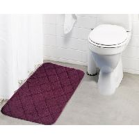 Lushomes Purple Cotton Large Ulra Soft Memory Foam Bathmat