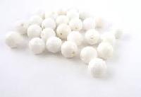 White Agate Faceted Beads