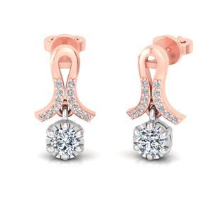 14kt Rose Gold Diamond Earrings