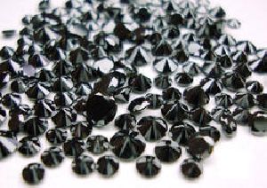 Round Black natural Diamonds