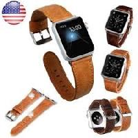 42mm Genuine Leather Buckle Wrist Watch Strap Band Belt