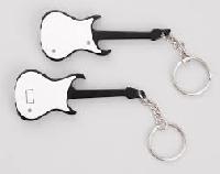 Guitar Keychain With Torch & Bottle Opener