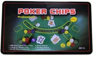 300 Pcs Poker Chips Set in Tin Case Green