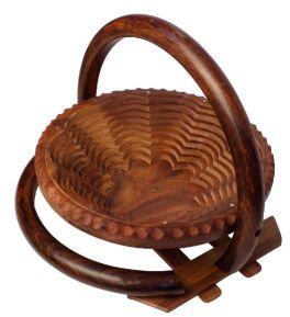 Wooden Fruit Basket With Handle