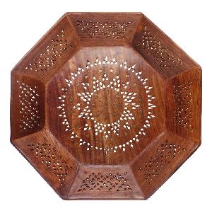 VIAN0762 Wooden Fruit Serving Tray