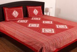 Jaipuri Cotton Double Bed Sheet With Pillow Cover