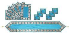 TR01_AI01 Sky Blue Designer Table Runner