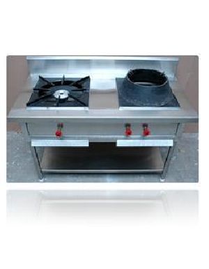 Stainless Steel Two Burner Chinese Gas Stove