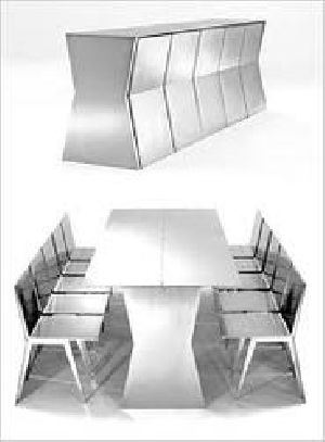 Stainless Steel Table and Chair