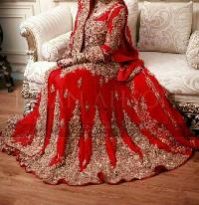 embroidered bridal lehenga