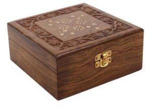 Carved Wooden Jewellery Box